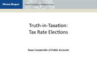 Truth-in-Taxation Tax Rate Elections