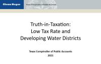 Truth-in-Taxation Low Tax Rate and Developing Water Districts