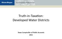 Truth-in-Taxation Developed Water Districts