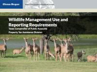 Wildlife Management Use and Reporting Requirements