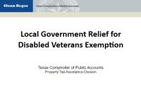 Local Government Relief for Disabled Veterans Exemption